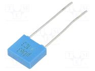 Capacitor: polyester; 0.1uF; 40VAC; 63VDC; 5mm; ±5%; 7.3x6.5x2.5mm EPCOS
