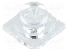 LED lens; square; plexiglass PMMA; transparent; 152÷174°; H: 5.7mm LEDIL