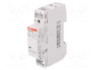 Contactor: 2-pole installation; 20A; 12VAC,12VDC; NO x2; ESB ABB