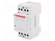 Contactor: 4-pole installation; 25A; 12VAC,12VDC; NO x4; ESB ABB