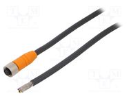 Connection lead; M12; PIN: 8; straight; 5m; plug; 4A; -25÷80°C; PUR OMRON