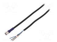Cable: for sensors/automation; M8; PIN: 4; straight; 5m; plug; 30VDC OMRON