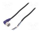 Connection lead; M12; PIN: 4; angled; 5m; plug; 0.8A; -10÷65°C; PVC OMRON