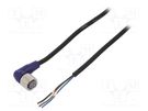 Connection lead; M12; PIN: 4; angled; 2m; plug; 0.8A; -10÷65°C; PVC OMRON