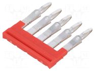 Comb bridge; red; A; ways: 5 WEIDMÜLLER