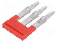 Comb bridge; red; A; ways: 3 WEIDMÜLLER