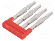 Comb bridge; red; A; ways: 4 WEIDMÜLLER