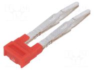 Comb bridge; red; A; ways: 2 WEIDMÜLLER