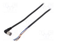 Connection lead; M8; PIN: 4; angled; 5m; plug; 1A; -25÷70°C; PVC; IP67 OMRON