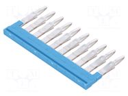 Comb bridge; blue; A; ways: 10 WEIDMÜLLER