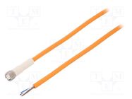 Connection lead; M8; PIN: 4; straight; 5m; plug; 4A; Y92E; -30÷90°C OMRON