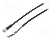 Connection lead; M8; PIN: 3; straight; Len: 2m; plug; 1A; XS3; PUR OMRON
