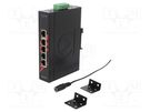 Switch Ethernet; unmanaged; Number of ports: 5; 12÷48VDC; RJ45; 3W ANTAIRA