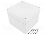 Enclosure: multipurpose; X: 120mm; Y: 122mm; Z: 95mm; EURONORD; grey FIBOX