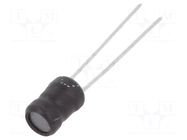 Inductor: wire; THT; 330uH; Ioper: 270mA; 2.44Ω; ±10%; Isat: 280mA FERROCORE