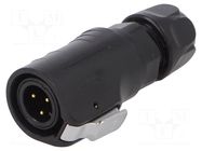Connector: circular; plug; male; MRD; 5A; PIN: 3; IP67; straight; 125V AMPHENOL COMMUNICATIONS SOLUTIONS