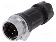 Connector: circular; plug; male; MRD; 10A; PIN: 4; IP67; straight AMPHENOL COMMUNICATIONS SOLUTIONS