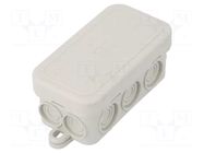 Enclosure: junction box; X: 43mm; Y: 80mm; Z: 36mm; polyetylene; IP55 OBO BETTERMANN