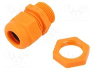 Cable gland; with metric thread; M20; 1.5; IP68; polyamide; orange OBO BETTERMANN
