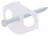 Holder; transparent; Cable P-clips; with a nail OBO BETTERMANN
