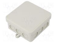 Enclosure: junction box; X: 85mm; Y: 85mm; Z: 40mm; polyetylene; IP55 OBO BETTERMANN