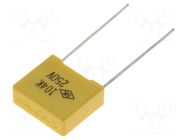 Capacitor: polyester; 220nF; 250VDC; 10mm; ±10%; 13x6x12mm; MKT SR PASSIVES