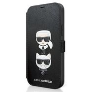 Karl Lagerfeld KLFLBKP12SSAKICKCBK iPhone 12 mini 5,4" czarny/black book Saffiano Karl & Choupette, Karl Lagerfeld