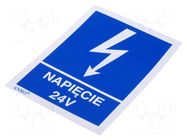 Safety sign; informative; self-adhesive folie; W: 74mm; H: 105mm ANRO