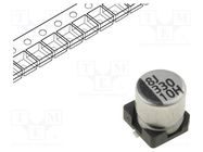 Capacitor: electrolytic; SMD; 33uF; 10VDC; Ø5x5.3mm; ±20%; 2000h 