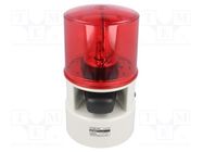 Signaller: lighting-sound; 24VDC; siren,rotating light; red; IP54 QLIGHT