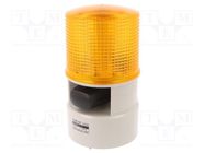 Signaller: lighting-sound; 24VDC; LED; amber; IP54; Ø119x215mm QLIGHT