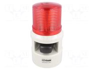 Signaller: lighting-sound; 24VDC; LED; red; IP54; Ø119x226mm; 103dB QLIGHT