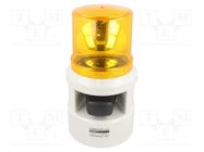 Signaller: lighting-sound; 24VDC; siren,rotating light; LED; IP54 QLIGHT