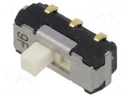 Switch: slide; Pos: 2; DPDT; 0.2A/12VDC; ON-ON; SMT; 8.5x3.5x3.5mm Nidec Copal Electronics
