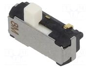 Switch: slide; Pos: 2; SPDT; 0.2A/12VDC; ON-ON; SMT; 8.5x3.5x3.5mm Nidec Copal Electronics