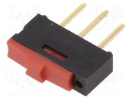 Switch: slide; Pos: 2; SPDT; 0.5A/12VDC; ON-ON; THT; Leads: straight Nidec Copal Electronics
