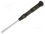 Screwdriver; precision; 6-angles socket; HEX 3.2mm; ESD C.K