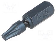 Screwdriver bit; Torx®; TX15; Overall len: 25mm C.K