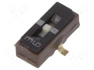 Switch: slide; Pos: 3; SPDT; 0.1A/6VDC; ON-OFF-ON; SMT; 6x2.5x2.5mm Nidec Copal Electronics