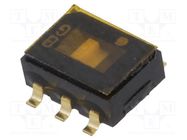 Switch: slide; Pos: 2; DPDT; 0.1A/6VDC; ON-ON; SMT; Leads: straight Nidec Copal Electronics