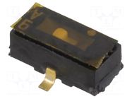 Switch: slide; Pos: 2; SPDT; 0.1A/6VDC; ON-ON; SMT; 5.4x2.5x2.5mm Nidec Copal Electronics