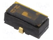 Switch: slide; Pos: 2; SPDT; 0.1A/6VDC; ON-ON; SMT; 5.4x2.5x2.5mm Nidec Copal Electronics