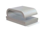 CABLE CLAMP, ADHESIVE, PVC, GREY