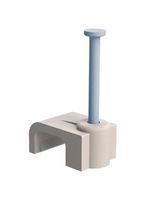 CABLE CLAMP, NAIL-IN, POLYETHYLENE/WHITE