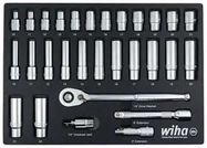 SOCKET SET, 1/2IN DRIVE, FOAM TRAY, 29PC