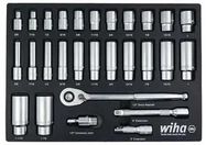 SOCKET SET, 1/2IN DRIVE, FOAM TRAY, 29PC