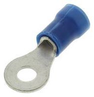 TERMINAL, RING TONGUE, #6, CRIMP, BLUE