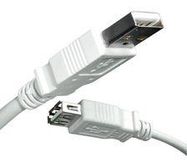 USB CABLE, 2.0 TYPE A PLUG-RCPT, 1.828M