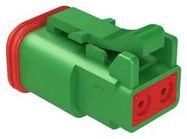 AUTOMOTIVE HOUSING, PLUG, 2POS, 13A, GRN