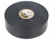 Tape: electrical insulating; W: 25mm; L: 33m; Thk: 0.18mm; black 3M